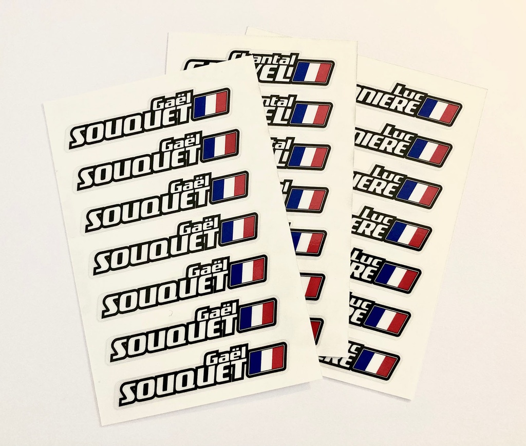 Autocollants de nom personnalisés