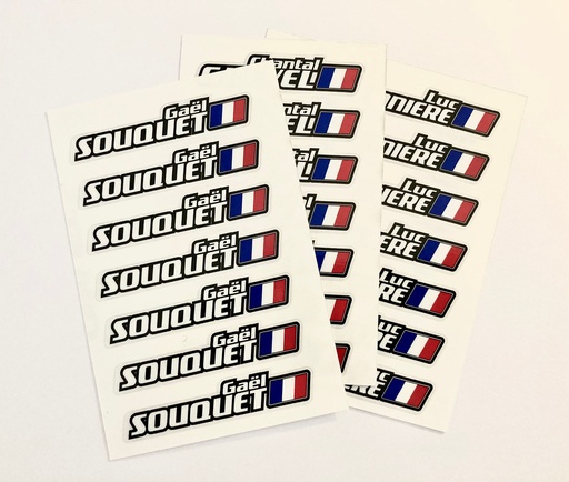 Custom name decals